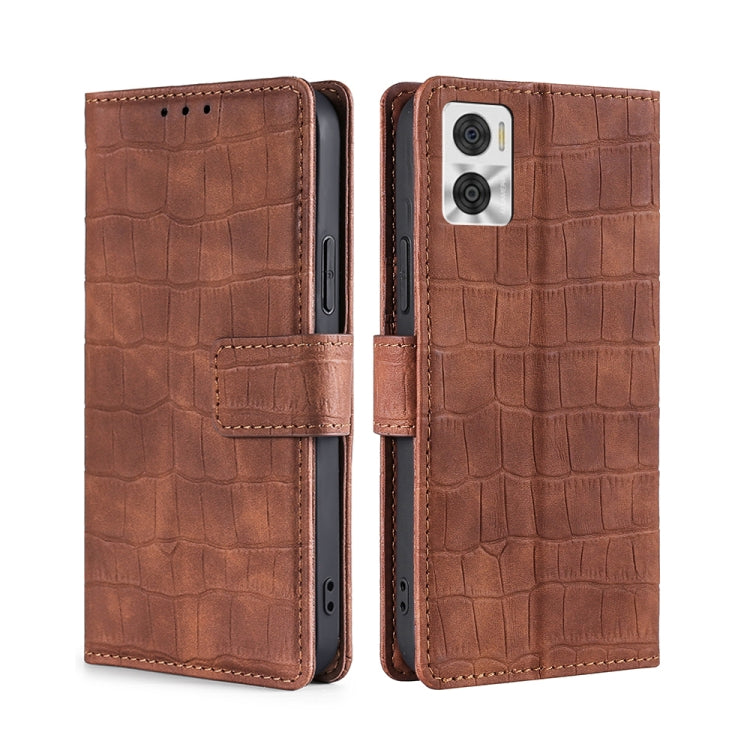 Skin Feel Crocodile Magnetic Clasp Leather Phone Case