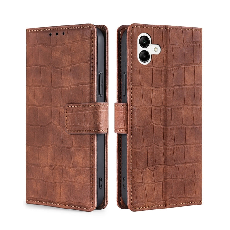 Skin Feel Crocodile Magnetic Clasp Leather Phone Case