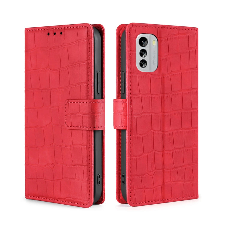 Skin Feel Crocodile Magnetic Clasp Leather Phone Case