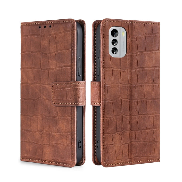 Skin Feel Crocodile Magnetic Clasp Leather Phone Case
