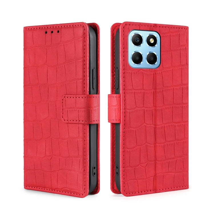 Skin Feel Crocodile Magnetic Clasp Leather Phone Case