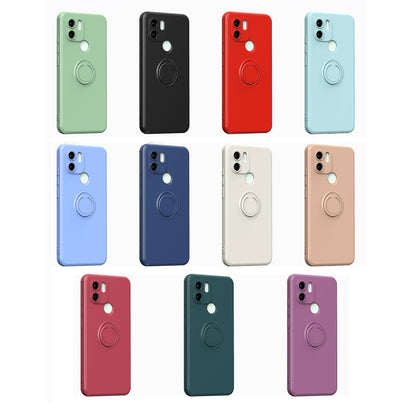 Ring Kickstand TPU Silicone Phone Case