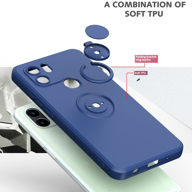 Ring Kickstand TPU Silicone Phone Case