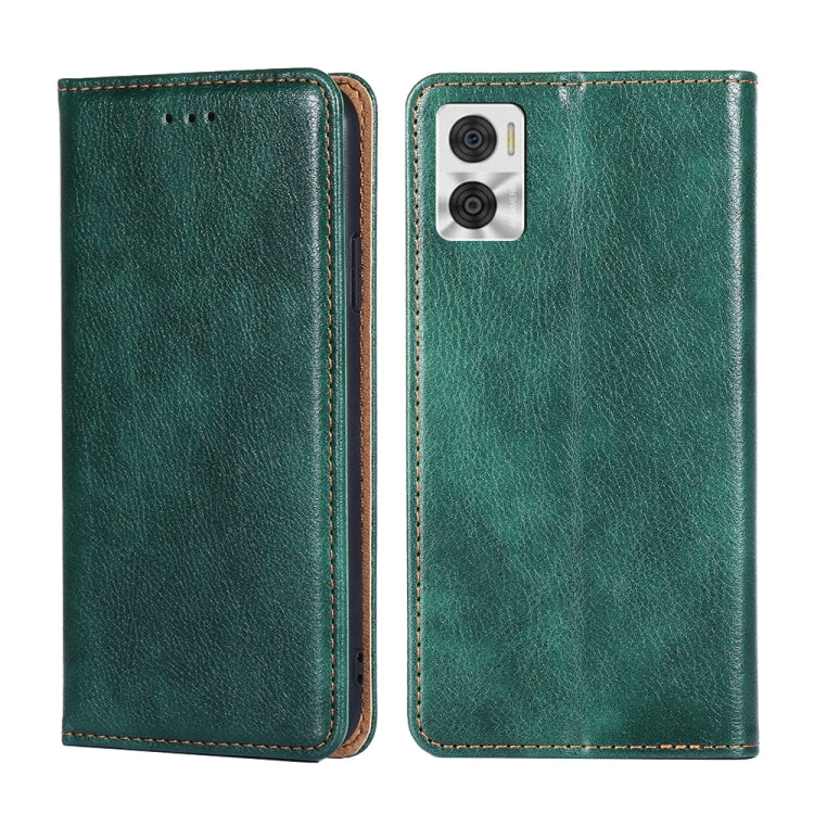 Gloss Oil Solid Color Magnetic Leather Phone Case