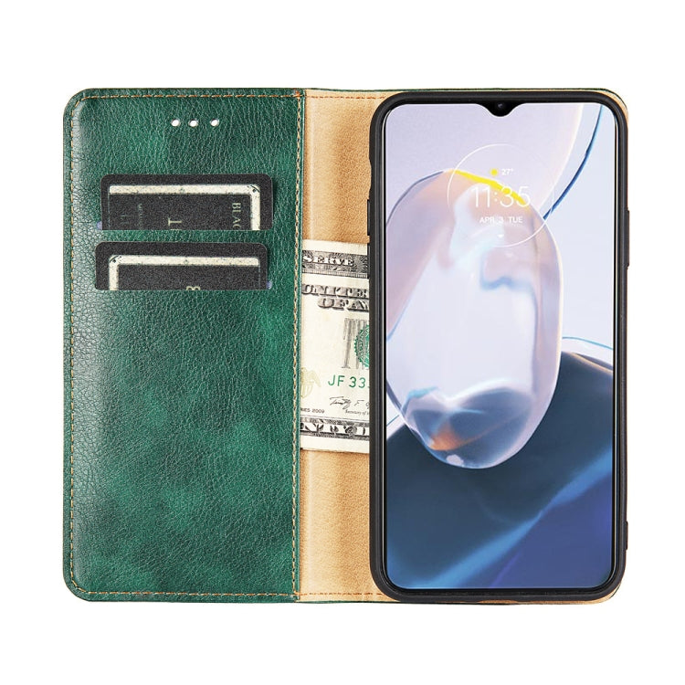 Gloss Oil Solid Color Magnetic Leather Phone Case