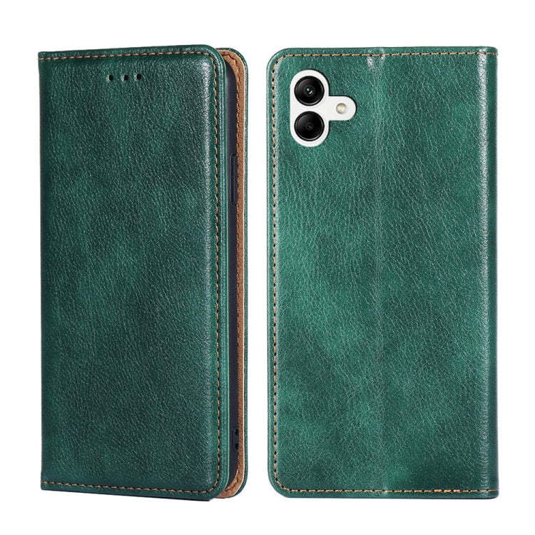 Gloss Oil Solid Color Magnetic Leather Phone Case