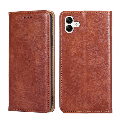 Gloss Oil Solid Color Magnetic Leather Phone Case