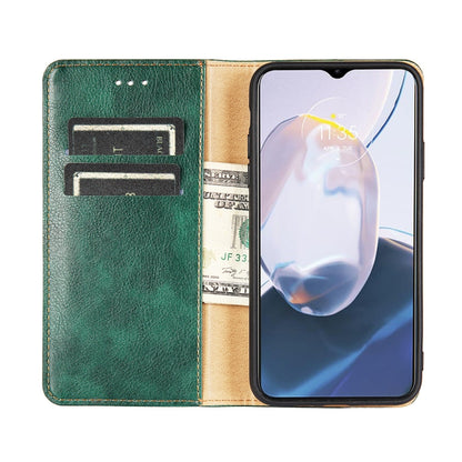 Gloss Oil Solid Color Magnetic Leather Phone Case