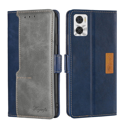 Contrast Color Side Buckle Leather Phone Case