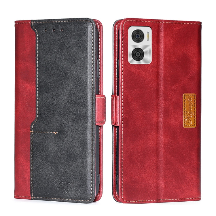 Contrast Color Side Buckle Leather Phone Case, For Motorola Moto E22/E22i, For Samsung Galaxy A04, For Nokia G60 5G, For Honor X8 5G/X6