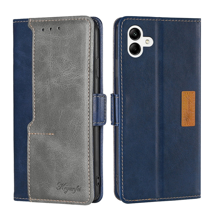 Contrast Color Side Buckle Leather Phone Case