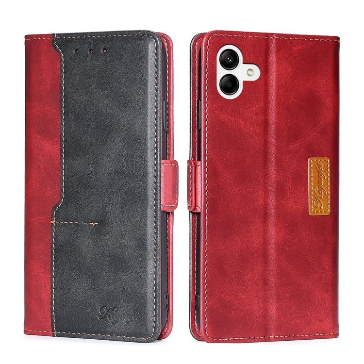 Contrast Color Side Buckle Leather Phone Case