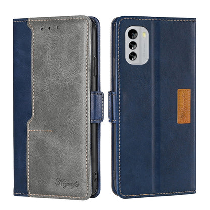 Contrast Color Side Buckle Leather Phone Case