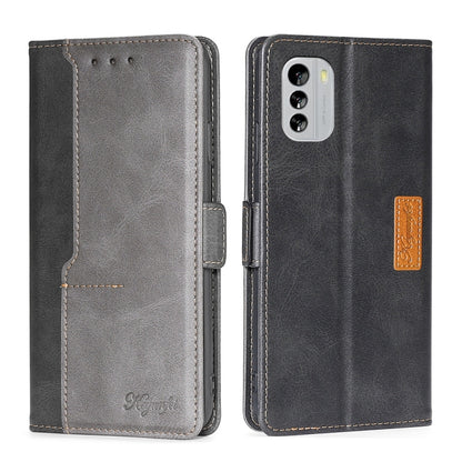 Contrast Color Side Buckle Leather Phone Case, For Motorola Moto E22/E22i, For Samsung Galaxy A04, For Nokia G60 5G, For Honor X8 5G/X6