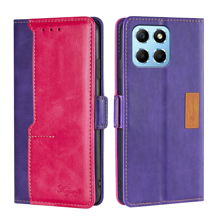 Contrast Color Side Buckle Leather Phone Case