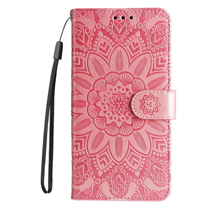 Embossed Sunflower Leather Phone Case