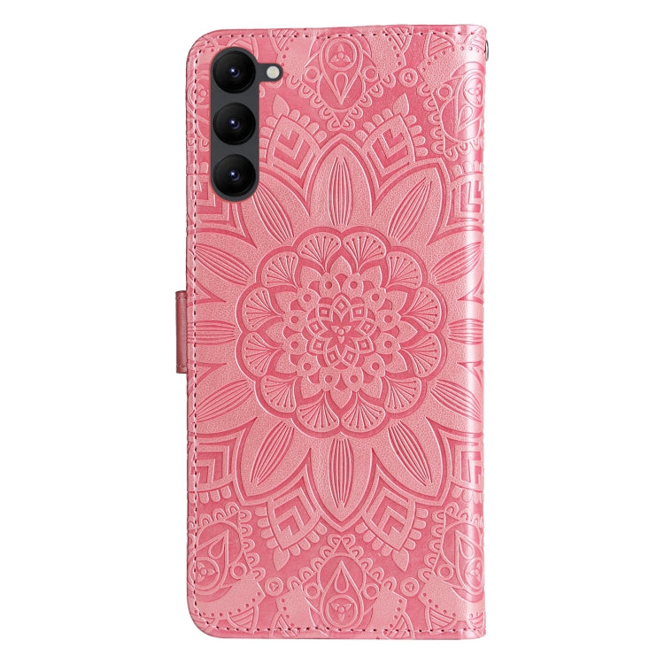 Embossed Sunflower Leather Phone Case, For Samsung Galaxy S23 5G, For Samsung Galaxy S23+ 5G, For Samsung Galaxy S23 Ultra 5G