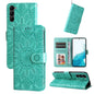 Embossed Sunflower Leather Phone Case, For Samsung Galaxy S23 5G, For Samsung Galaxy S23+ 5G, For Samsung Galaxy S23 Ultra 5G