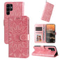 Embossed Sunflower Leather Phone Case, For Samsung Galaxy S23 5G, For Samsung Galaxy S23+ 5G, For Samsung Galaxy S23 Ultra 5G