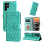 Embossed Sunflower Leather Phone Case, For Samsung Galaxy S23 5G, For Samsung Galaxy S23+ 5G, For Samsung Galaxy S23 Ultra 5G
