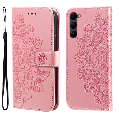 7-petal Flowers Embossing Leather Phone Case