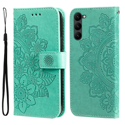 7-petal Flowers Embossing Leather Phone Case