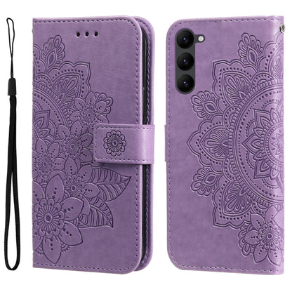 7-petal Flowers Embossing Leather Phone Case