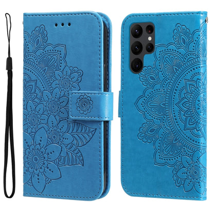 7-petal Flowers Embossing Leather Phone Case