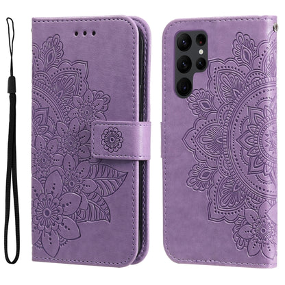 7-petal Flowers Embossing Leather Phone Case