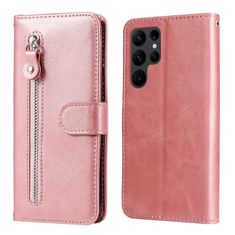 Calf Texture Zipper Leather Phone Case