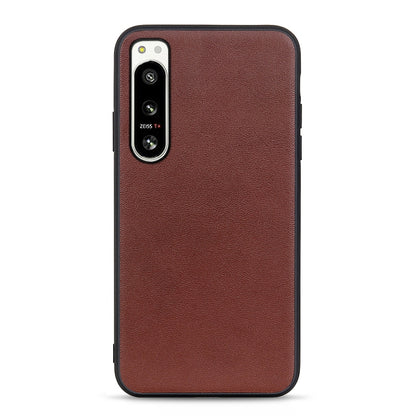 Accurate Hole Lambskin Texture Genuine Leather Phone Case