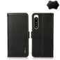 KHAZNEH Side-Magnetic Litchi Genuine Leather RFID Case, For Sony Xperia 5 IV