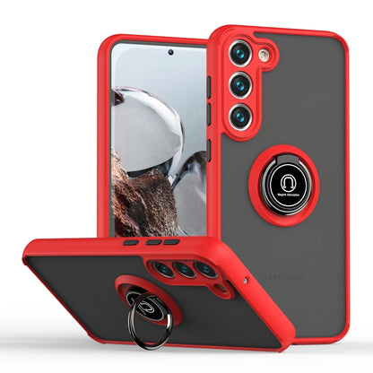 Q Shadow I Ring Kickstand PC and TPU Hybrid Phone Case