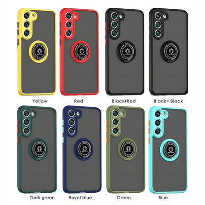 Q Shadow I Ring Kickstand PC and TPU Hybrid Phone Case, For Samsung Galaxy S23 5G, For Samsung Galaxy S23+ 5G