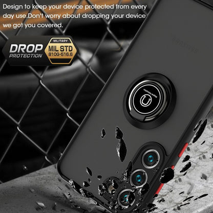 Q Shadow I Ring Kickstand PC and TPU Hybrid Phone Case, For Samsung Galaxy S23 5G, For Samsung Galaxy S23+ 5G