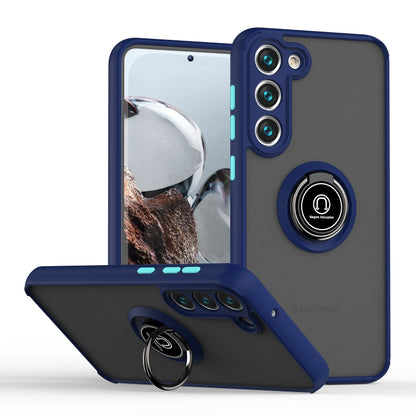 Q Shadow I Ring Kickstand PC and TPU Hybrid Phone Case