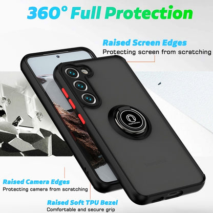 Q Shadow I Ring Kickstand PC and TPU Hybrid Phone Case