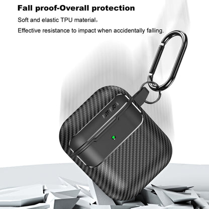Carbon Fiber Texture Anti-fall Earphone Protective Case, For AirPods 1 / 2, For AirPods 3, For AirPods Pro