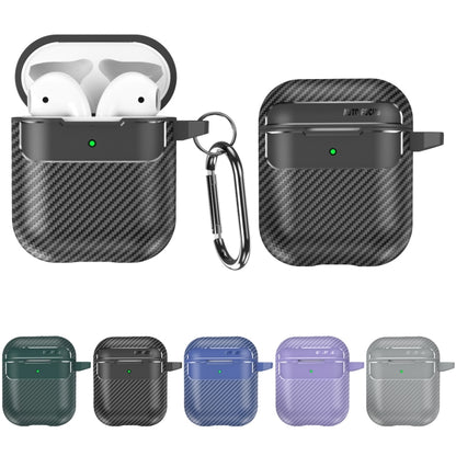 Carbon Fiber Texture Anti-fall Earphone Protective Case, For AirPods 1 / 2, For AirPods 3, For AirPods Pro