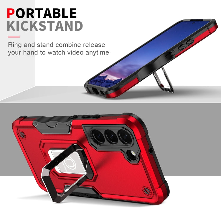 Ring Holder Non-slip Shockproof Armor Phone Case, For Samsung Galaxy S23 5G, For Samsung Galaxy S23+ 5G, For Samsung Galaxy S23 Ultra 5G