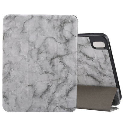 Three-fold Marble Texture Protective Tablet Case with Pen Slot