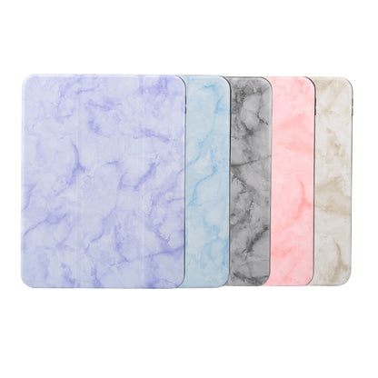 Three-fold Marble Texture Protective Tablet Case with Pen Slot