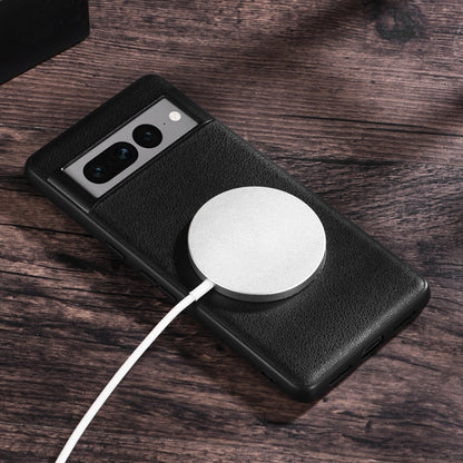 Magsafe Magnetic Ring Leather Texture Phone Case