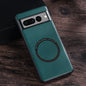 Magsafe Magnetic Ring Leather Texture Phone Case