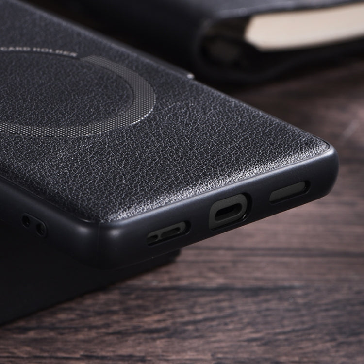 Magsafe Magnetic Ring Leather Texture Phone Case