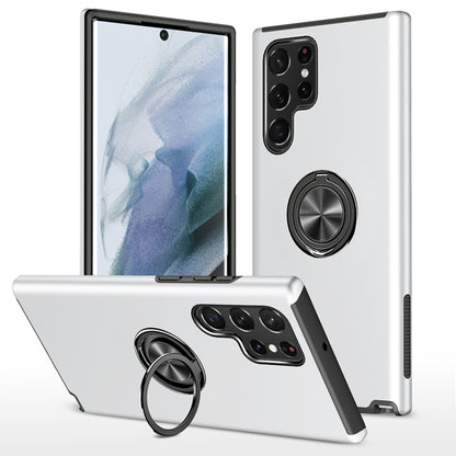 PC + TPU Magnetic Phone Case with Invisible Ring Holder, For Samsung Galaxy S22 5G, For Samsung Galaxy S22+ 5G, For Samsung Galaxy S22 Ultra 5G