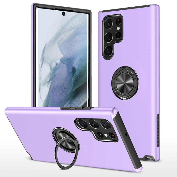 PC + TPU Magnetic Phone Case with Invisible Ring Holder