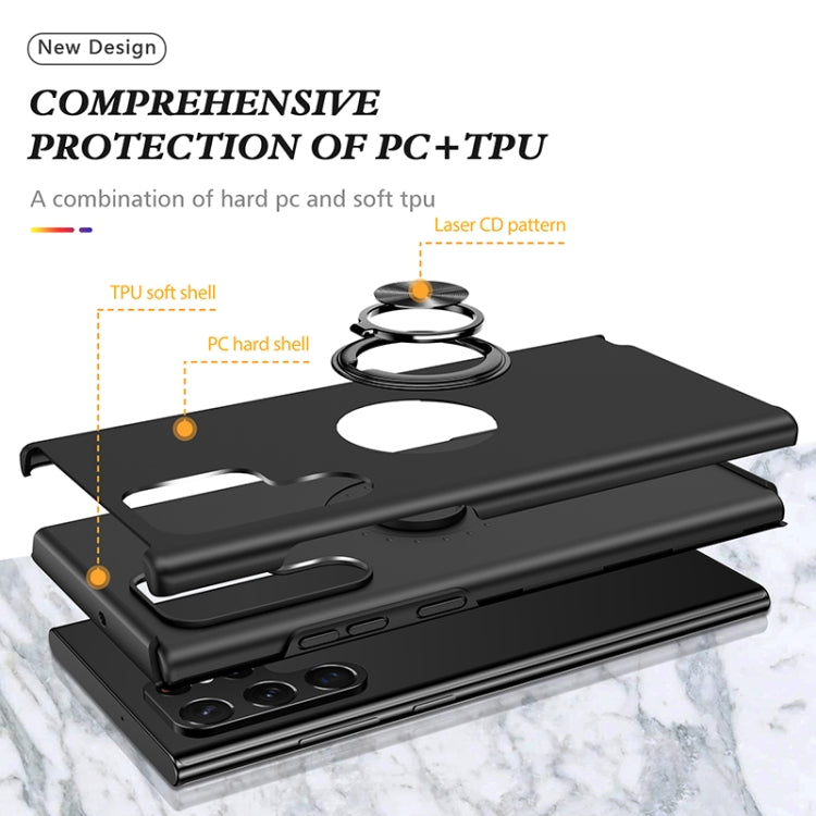 PC + TPU Magnetic Phone Case with Invisible Ring Holder