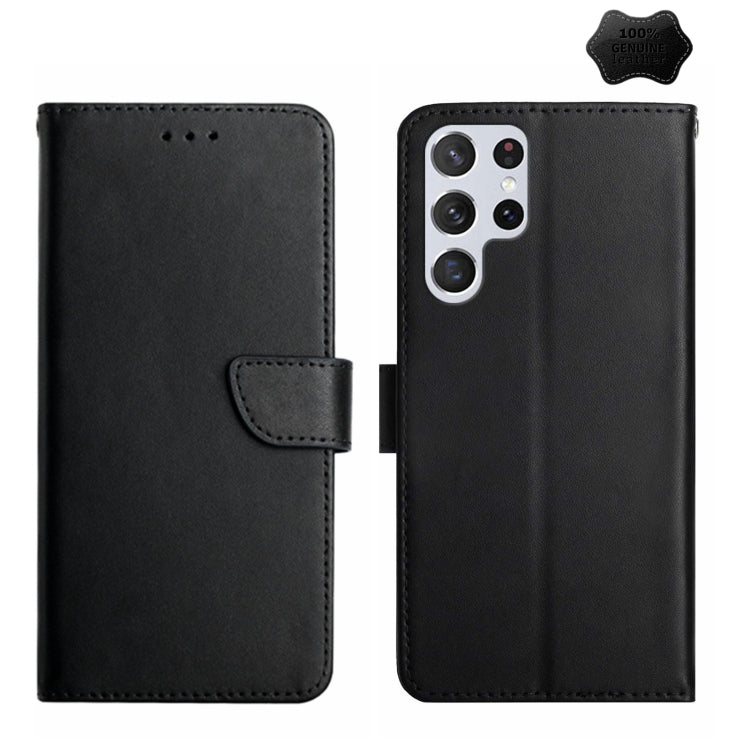 Genuine Leather Fingerprint-proof Flip Phone Case