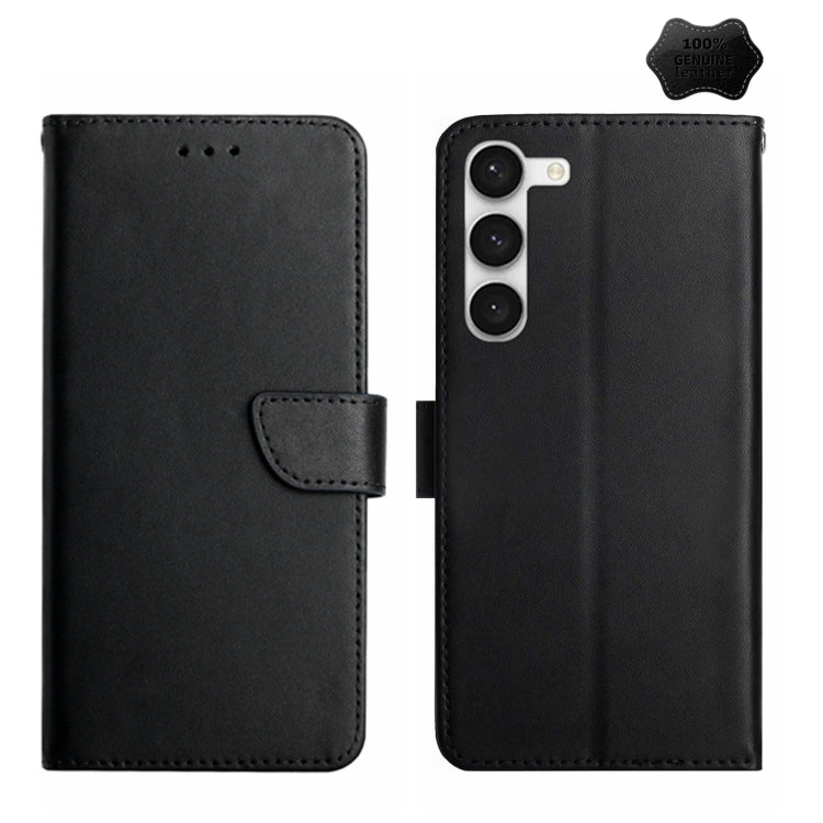 Genuine Leather Fingerprint-proof Flip Phone Case